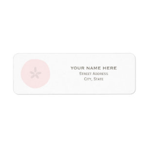 Pink Sand Dollar Wedding Address Label