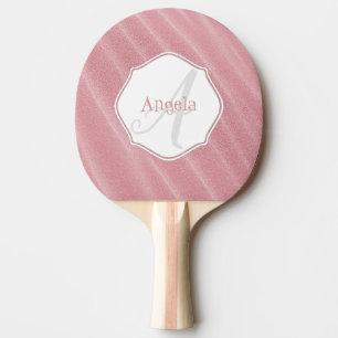 Pink Sand Ripples Personalized Ping Pong Paddle