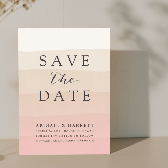 Pink Sand Save the Date Card (Creator Uploaded)