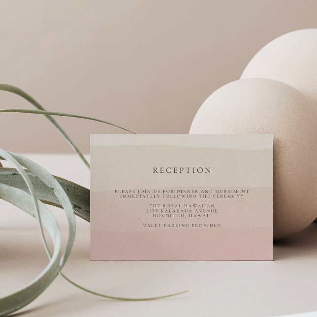 Pink Sand | Wedding Reception Enclosure Card (Creator Uploaded)