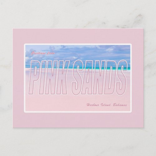 Pink Sands Harbour Island Bahamas Postcard