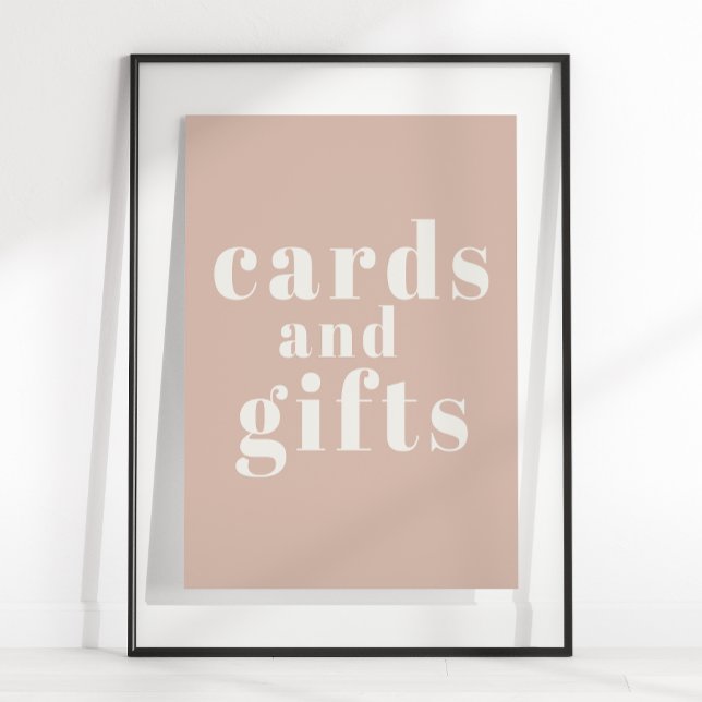 Pink Sandstone Typography Baby Shower Cards Gifts Poster (Creator Uploaded)