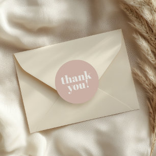 Pink Sandstone Typography Baby Shower Classic Round Sticker