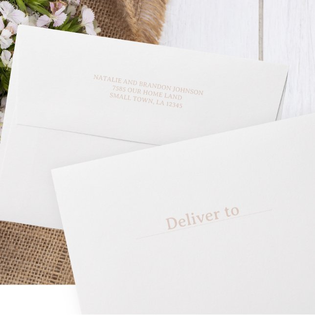 Pink Sandstone Typography Baby Shower Envelope (Creator Uploaded)