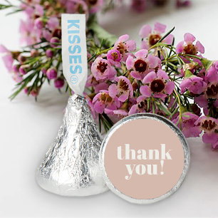Pink Sandstone Typography Baby Shower Hershey®'s Kisses®