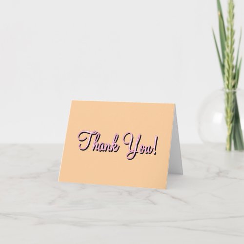 Pink Sandy Beach Monogram Red Heart Thank You Card