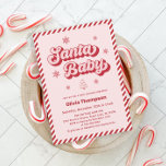 Pink Santa Baby Christmas Baby Shower Invitation<br><div class="desc">Celebrate your upcoming bundle of joy with this adorable Santa Baby Christmas Baby Shower Invitation. Perfect for a santa baby baby shower theme, it adds a festive touch to your event. Explore charming Christmas themed baby shower ideas and make your celebration unforgettable. Ideal for a Christmas baby shower, this invitation...</div>