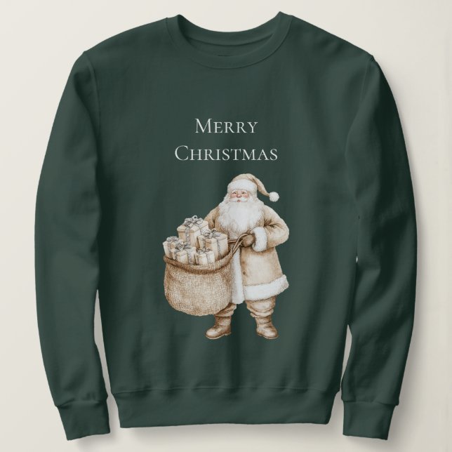 Pink Santa Car Christmas   Sweatshirt (Design Front)