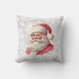 Pink Santa Christmas Home Decor Throw Pillow