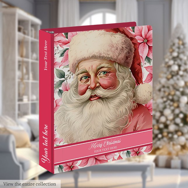 Pink Santa Claus Christmas Planner Memory Binder (Pink Santa Claus Christmas Planner Memory Binder)