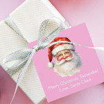 Pink Santa Claus Custom Girls Christmas Party Favor Tags<br><div class="desc">Customize these pretty pink Santa Claus party favor tags with your own personalized text with your little girl's name in white script. This beautiful old fashioned drawing of Santa's red hat and white beard are the perfect holiday tag for your children's presents under the tree on Christmas day.</div>