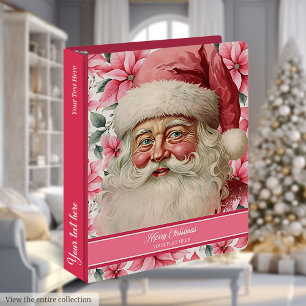Pink Santa Claus Memory Album Christmas Binder