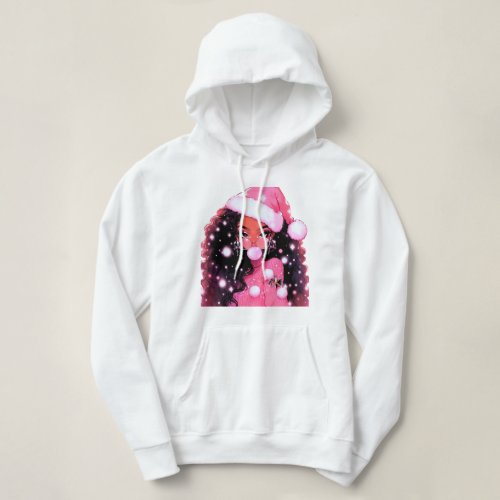 Pink Santa Girl Hoodie