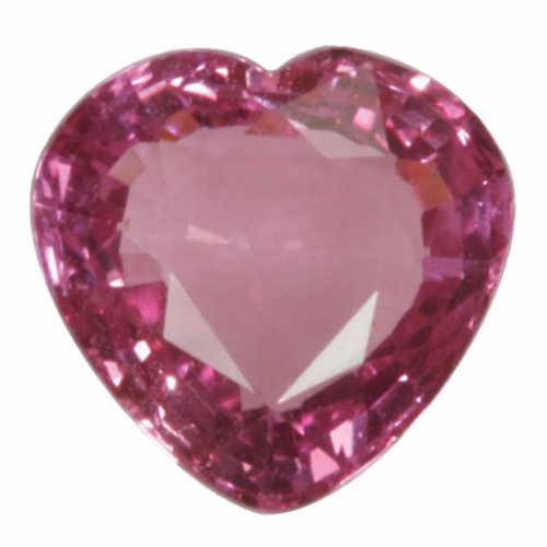 Pink Sapphire Heart Keychain