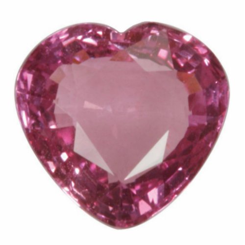 Pink Sapphire Heart Ornament
