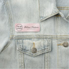 Pink satin add logo business staff employee name