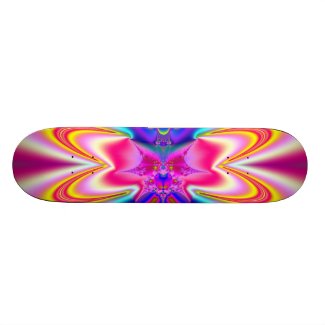Pink Satin Bow-Tie Fractal Skateboard