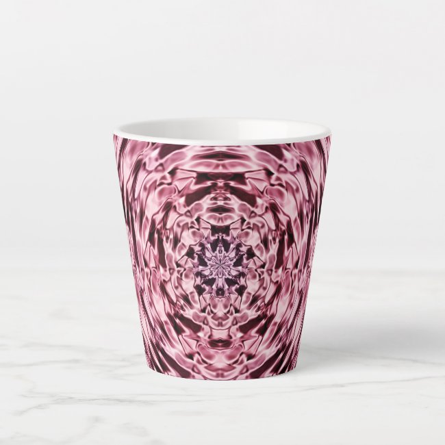 Pink Satin Mandala Pattern Latte Mug