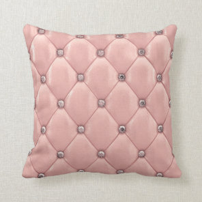 Pink Satin Metallic Elegant Satin Metallic Throw Pillow