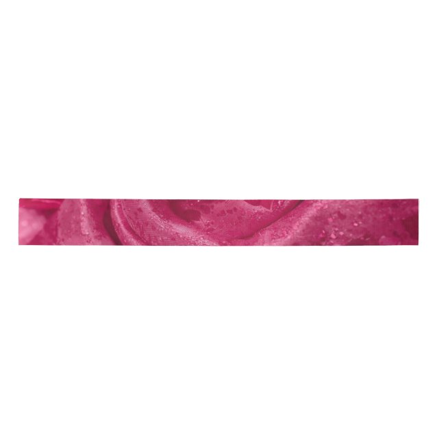 Pink Satin Rose Satin Ribbon (Front)