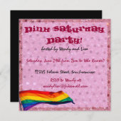 Pink Saturday Party Invitations (Front/Back)