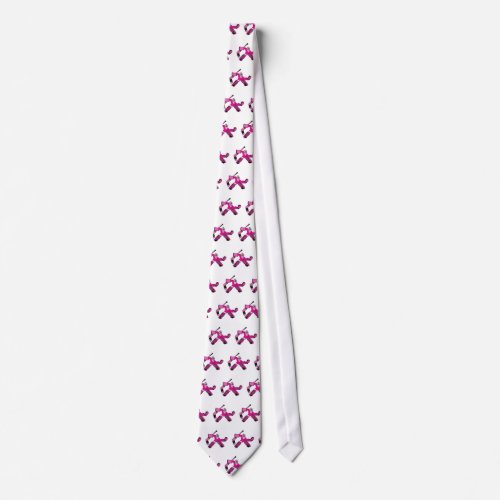 pink save goalie neck tie