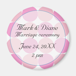 Pink Save the Date Magnet