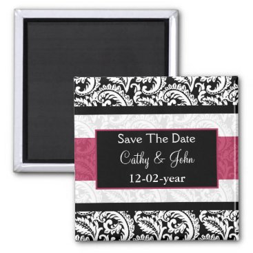 pink Save the date magnet