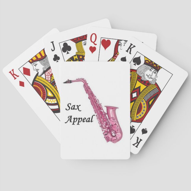 Pink Sax Poker Cards (Back)