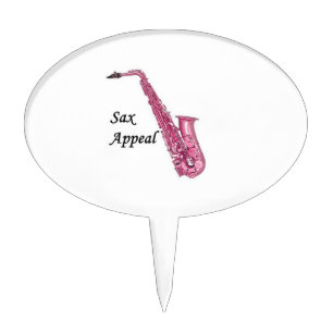 Pink Saxophone Cake Topper