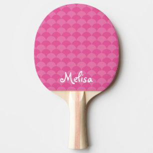 Pink scallop ping pong paddle for tabletennis girl
