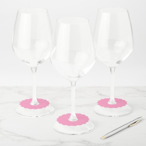 Pink Scallop  Wine Glass Tag