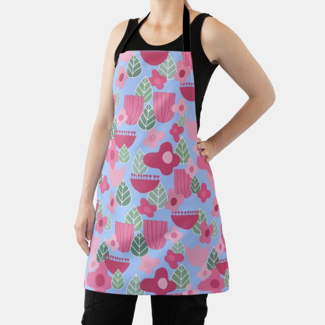 Pink Scandinavian Spring Apron (Insitu)