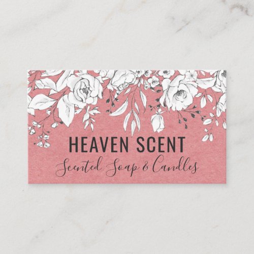 Pink Scented Soap And Candle Business Card