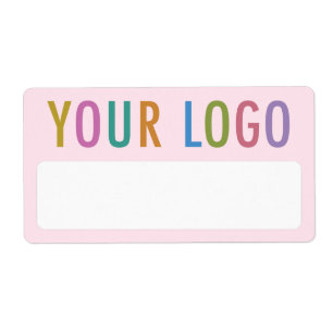 Pink School Field Trip Name Tags with Logo Sticker