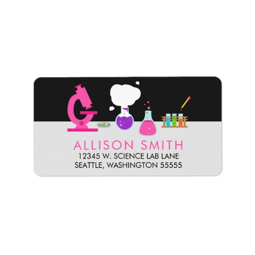 Pink Science Lab Label