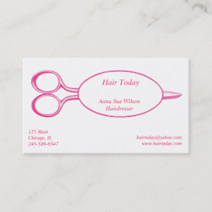 Pink Scissor Business Card
