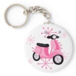 Pink Scooter Keychain
