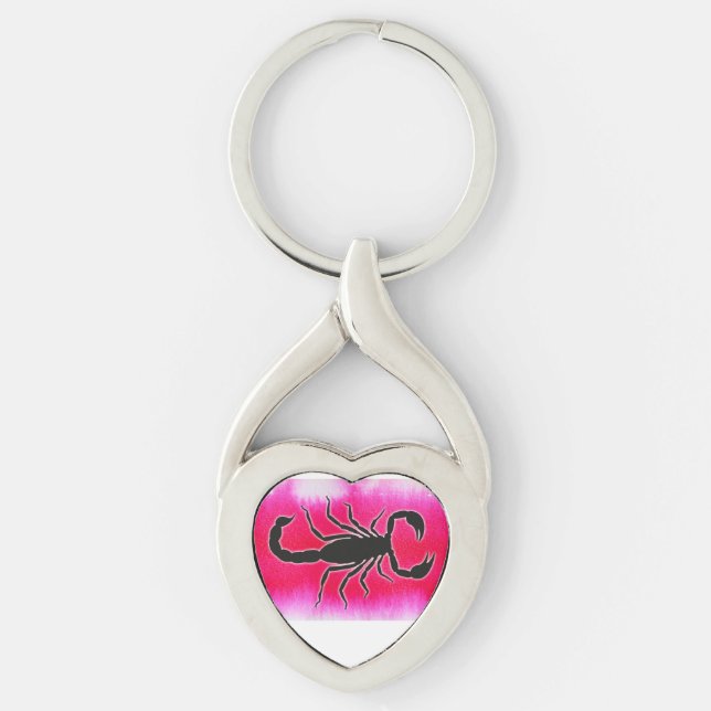 pink scorpio keychain (Front)