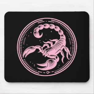 Pink Scorpion Astrology Zodiac Sign Scorpio Mouse Pad