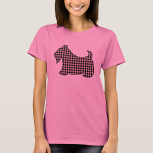 Pink Scotty Dog Scottish Terrier T-Shirt Top