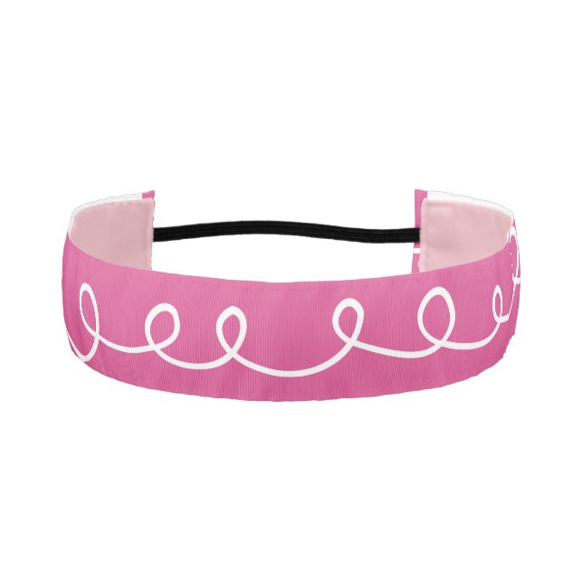 Pink Scribble  Athletic Headband (Front)