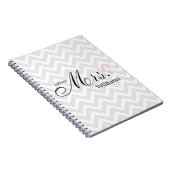 Pink Scribbled Heart Future Mrs Wedding Planner Notebook (Right Side)