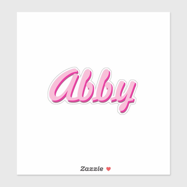 Pink Script Handwriting Fun Trendy Custom Sticker (Sheet)