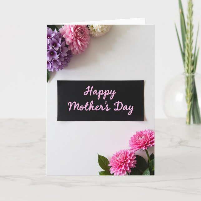 Pink Script Mothers Day Card (Front)