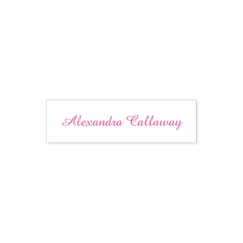 Pink Script Personalized Your Name Pocket Stamp