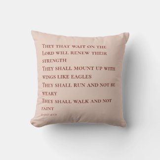  Pink Scripture Verse Isaiah 40 Throw Pillow