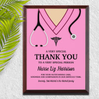 Pink Scrubs Nurse Thank You Keepsake