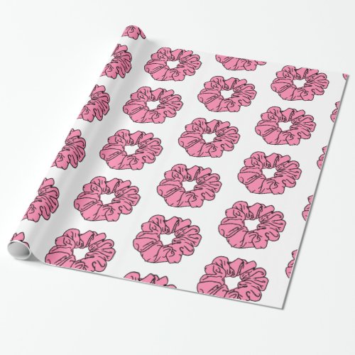 Pink Scrunchie Gift Wrapping Paper