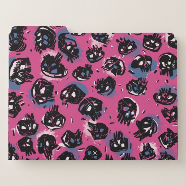Pink,scull,emo,Office & School , Promotional  File Folder (Front Left)